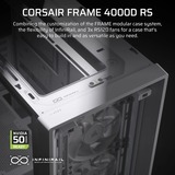 Corsair FRAME 4000D RS midi tower behuizing Wit | 2x USB-A | 1x USB-C | Tempered Glass