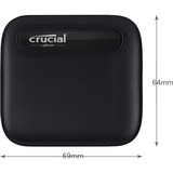 Crucial X6 Portable 4 TB externe SSD Zwart, CT4000X6SSD9, USB-C 3.2 Gen 2 (10 Gbit/s)