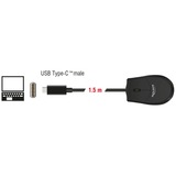 DeLOCK Optical USB Type-C Desktop Mouse – Silent Zwart, 1200 dpi