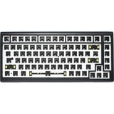 Ducky ProjectD Tinker 75 met QMK/VIA RGB mechanisch toetsenbord Zwart, US lay-out (QWERTY), 75%, Barebone. RGB leds, Hot-swappable, Gasket mount