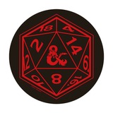  Dungeons and Dragons: Desk Mat & Coaster Set gaming muismat Donkerrood/zwart