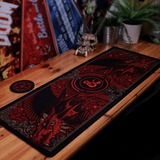  Dungeons and Dragons: Desk Mat & Coaster Set gaming muismat Donkerrood/zwart