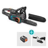 GARDENA Accukettingzaag PowerSaw 250/18V Grijs/turquoise, Accu en oplader inbegrepen, POWER FOR ALL ALLIANCE
