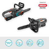 GARDENA Accukettingzaag PowerSaw 250/18V Grijs/turquoise, Accu en oplader inbegrepen, POWER FOR ALL ALLIANCE