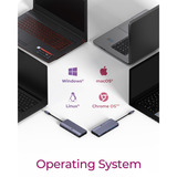 ICY BOX IB-DK4062-CPD 12-in-1 dockingstation Aluminium