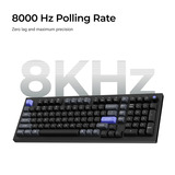 Keychron Q5 HE 8K Magnetic Switch Keyboard, toetsenbord Wit, US lay-out, Keychron Ultra-Fast Lime, RGB leds, 96%, OSA double-shot PBT, hot swap, Knob
