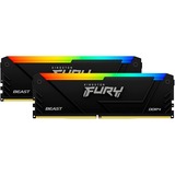 Kingston FURY Beast RGB 16 GB DDR4-3200 (2x 8 GB) werkgeheugen Zwart, KF432C16BB2AK2/16, XMP 2.0