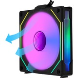 Lian Li UNI FAN SL-INFINITY 120 Reverse Blade RGB case fan Zwart, 120 x 122 x 25 mm, PWM
