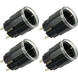 Shelly Plug S Gen3 slimme wifi, 4 stuks stekker Zwart, Matter, Wifi, Bluetooth