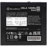 SilverStone HELA 1200Rz Axis modulaire 1200 watt voeding  Zwart, 2x 12V-2x6, 5x PCIe