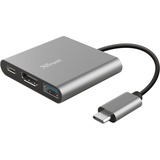 Trust Dalyx 3-in-1 Multiport USB-C Adapter Aluminium