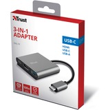 Trust Dalyx 3-in-1 Multiport USB-C Adapter Aluminium