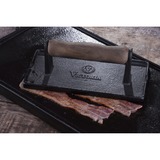 Victoria Gietijzeren bacon en vlees pers met houten handvat, geëmailleerd 21 x 11 cm