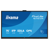 iiyama Prolite TE7513A-B2AG 75" 4K Ultra HD Public Display Zwart, HDMI, DisplayPort, Audio, LAN, USB, WiFi-6E, Bluetooth 5.0, Android, Touch