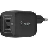 Belkin BoostCharge Pro 2-poorts USB-C GaN-wandlader met PPS (45 W) Zwart