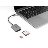 DeLOCK USB-C kaartlezer voor SD of micro SD geheugenkaarten Grijs