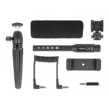 DeLOCK Vlog Shotgun Microphone Set for Smartphones and DSLR Cameras microfoon Zwart