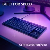 Logitech G515 TKL Wired Low Profile Gaming Keyboard Zwart, US lay-out, GL Tactile, RGB, Double-Shot PBT