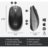 Logitech M190 Full-size wireless mouse Grijs, 1000 dpi