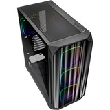 Sharkoon Sharkoon AK5 RGB Black   ATX midi tower behuizing Zwart | 2x USB-A | 1x USB-C | RGB | Window