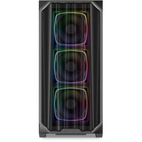 Sharkoon Sharkoon AK5 RGB Black   ATX midi tower behuizing Zwart | 2x USB-A | 1x USB-C | RGB | Window