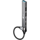 goobay Slanke USB-hub met 5 poorten, USB-C naar USB-C/USB-A, 5 Gbit/s Lichtgrijs