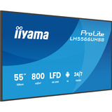 iiyama ProLite LH5566UHSB-B1AG 55" 4K Ultra HD Public Display Zwart, HDMI, USB-C, LAN, WiFi, Audio, Android