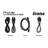 iiyama ProLite LH5566UHSB-B1AG 55" 4K Ultra HD Public Display Zwart, HDMI, USB-C, LAN, WiFi, Audio, Android