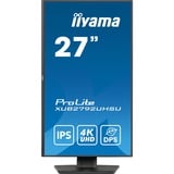 iiyama ProLite XUB2792UHSU-B6 27" 4K UHD monitor Zwart (mat), HDMI x1 (v.2.0) DisplayPort x1 (v.1.2) USBAudio