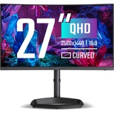 Cooler Master GM27QP 27" curved gaming monitor Zwart, 2x HDMI, 1x DisplayPort, 240 Hz, sound