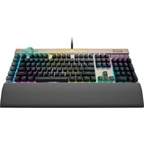 Corsair K100 RGB, gaming toetsenbord Goud/zwart, US lay-out, Corsair OPX, RGB leds, PBT double-shot keycaps
