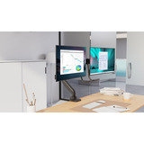 Kensington SmartFit Dual Monitor Arm met Crossbar en Handle monitorarm Grijs