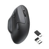 Keychron M7 Wireless Mouse Zwart, 100 - 26.000 DPI, 2.4 GHz | Bluetooth 5.1 | USB-C