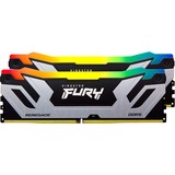 Kingston 48 GB DDR5-8400 (2x 24 GB) Dual-Kit werkgeheugen Zilver/zwart, KF584CU40RSAK2-48, Renegade Silver RGB, XMP 3.0
