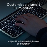 Logitech MX Keys S for Mac toetsenbord Grijs, US-International lay-out (QWERTY), 100%, Bluetooth Low Energy