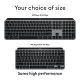 Logitech MX Keys S for Mac toetsenbord Grijs, US-International lay-out (QWERTY), 100%, Bluetooth Low Energy