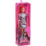 Mattel Barbie Fashionistas - Zwart/wit jurkje Pop 