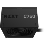 NZXT , 750 Watt voeding  Zwart