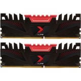 PNY 16 GB DDR4-2666 Kit werkgeheugen Zwart/rood, MD16GK2D4266616XR, XLR8, XMP