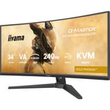 iiyama G-Master Gold Phoenix GCB3486WQSCP-B1 34" Curved UltraWide gaming monitor Zwart, 240 Hz, HDMI, DisplayPort, Audio, LAN, USB-C, AMD Free-Sync