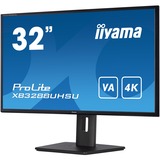 iiyama ProLite XB3288UHSU-B5 31.5" 4K UHD monitor Zwart, 4K, HDMI, DisplayPort, Audio