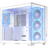 ASUS ASUS A32 PLUS TG ARGB WHITE midi tower behuizing Wit | 2x USB-A | 1x USB-C | RGB | Window