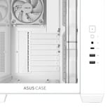 ASUS ASUS A32 PLUS TG ARGB WHITE midi tower behuizing Wit | 2x USB-A | 1x USB-C | RGB | Window