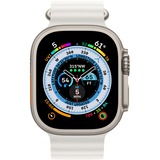 Apple Watch Ultra smartwatch 49mm, Wit Ocean-bandje, Titanium, GPS + Cellular
