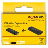 DeLOCK HDMI Video Capture Stick USB-C adapter Zwart