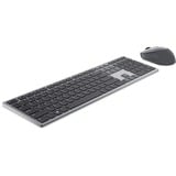 Dell Premier Multi-Device draadloos toetsenbord en draadloze muis - KM7321W desktopset Grijs, US lay-out (QWERTY), 100%, Bluetooth 5.0, DPI:1000 - 4000