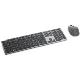 Dell Premier Multi-Device draadloos toetsenbord en draadloze muis - KM7321W desktopset Grijs, US lay-out (QWERTY), 100%, Bluetooth 5.0, DPI:1000 - 4000
