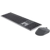 Dell Premier Multi-Device draadloos toetsenbord en draadloze muis - KM7321W desktopset Grijs, US lay-out (QWERTY), 100%, Bluetooth 5.0, DPI:1000 - 4000
