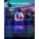 Govee Lichtslinger met helder lampen voor buiten 1-Pack (15 LED | 15m) verlichting Zwart