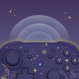 HORI Wireless HORIPAD Turbo - Umbreon and Espeon gamepad Donkerpaars/goud, Nintendo Switch 2, Nintendo Switch, Nintendo Switch – OLED-Model, Nintendo Switch Lite, Bluetooth 5.0